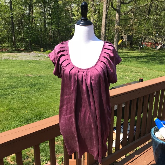 Reaction Kenneth Cole Tops - Reaction Kenneth Cole 100% Silk Tunic Length Top